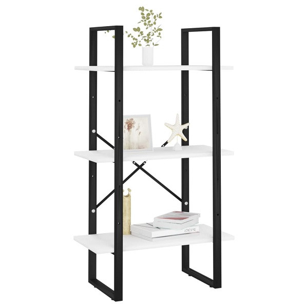 Unidade de prateleiras 60x30x105 cm derivados de madeira branco M 4