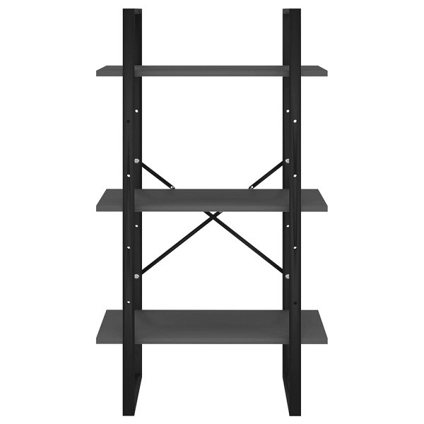 Estante de almacenaje madera contrachapada gris 60x30x105 cm M 3
