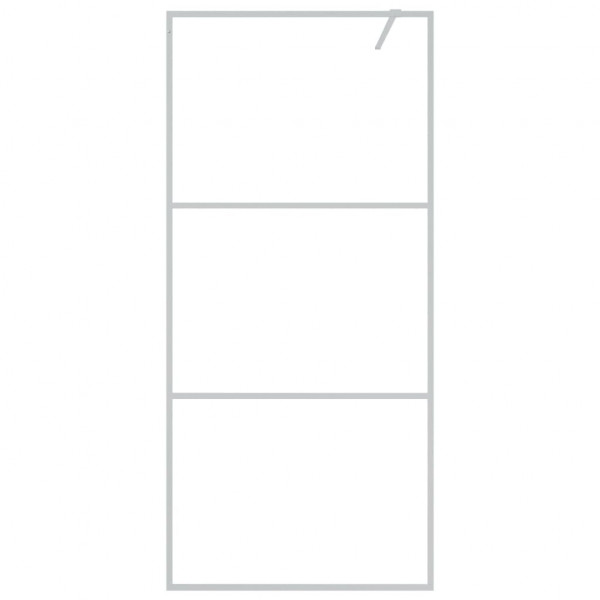 Divisória de chuveiro prateado 90x195 cm vidro ESG transparente M 3