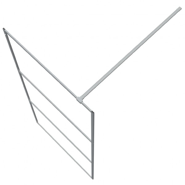 Mampara de ducha vidrio ESG transparente plateado 90x195 cm M 5