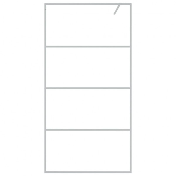 Mampara de ducha vidrio ESG transparente plateado 100x195 cm M 3