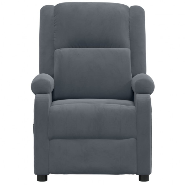 Sillón reclinable eléctrico de terciopelo gris oscuro M 3