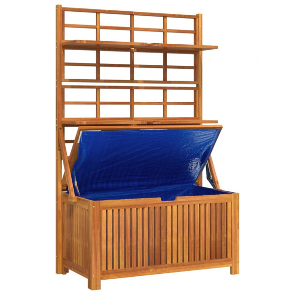 Caja de almacenaje con enrejado madera de acacia 99x50x160 cm M 5
