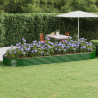 Jardinera arriate acero recubrimiento polvo verde 450x140x36 cm 1