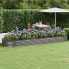Jardinera arriate acero recubrimiento polvo gris 450x140x36 cm 1
