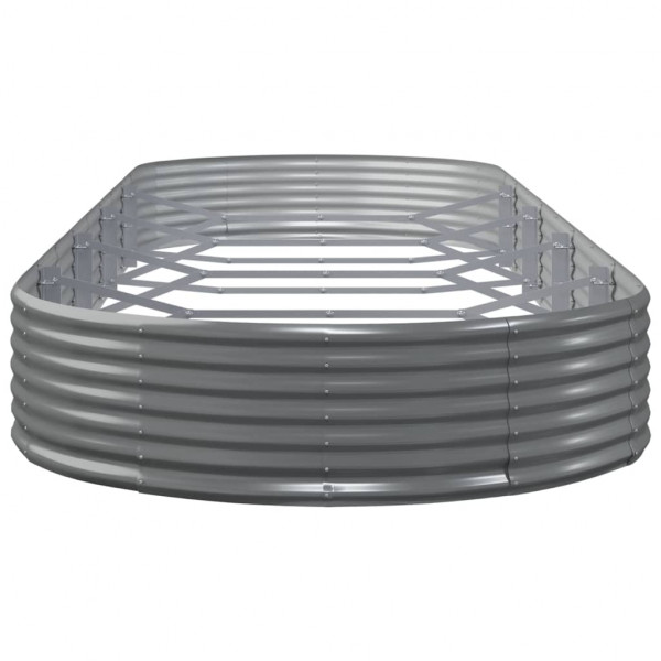 Jardinera arriate acero recubrimiento polvo gris 450x140x36 cm M 4