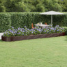 Jardinera arriate acero recubrimiento polvo marrón 600x140x36cm 1