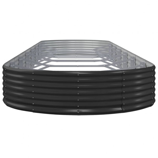 Canteiro em aço antracite revestido a pó 600x140x36cm M 4