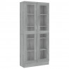 Vitrine 82.5x30.5x185.5 cm derivados madeira cinzento sonoma 2