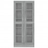 Vitrina de madera contrachapada gris sonoma 82.5x30.5x185.5 cm 3