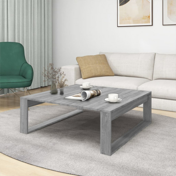 Mesa de centro madera contrachapada gris Sonoma 100x100x35 cm M 3