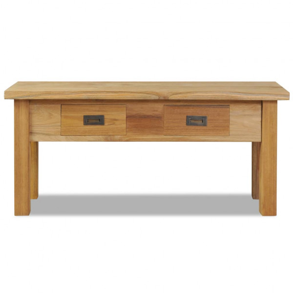 Banco de recibidor de madera de teca maciza 90x30x40 cm M 2