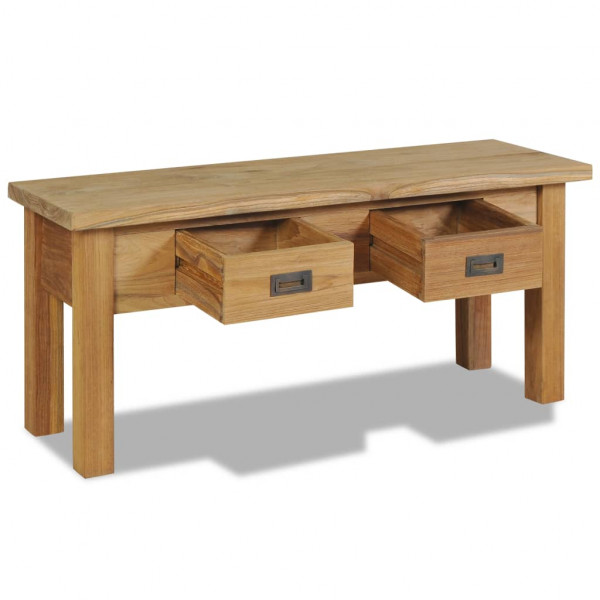 Banco de recibidor de madera de teca maciza 90x30x40 cm M 3