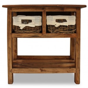 Mesa consola de madera maciza recicladaa 69x28x70 cm H