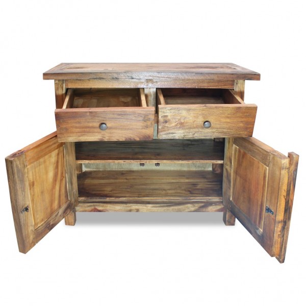 Aparador de madera maciza reciclada 75x30x65 cm M 3
