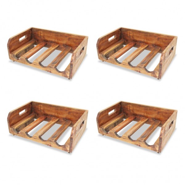 Garrafeiras para 16 garrafas 4 pcs madeira de mogno maciça M 3