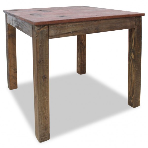Mesa de comedor de madera maciza reciclada 82x80x76 cm M 2