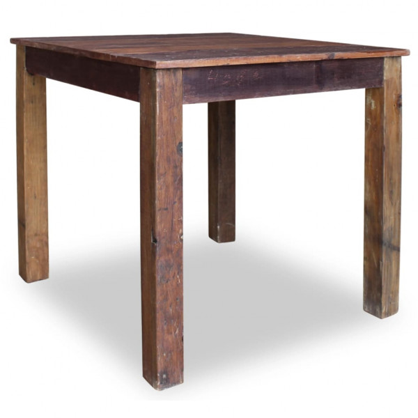Mesa de comedor de madera maciza reciclada 82x80x76 cm M 4