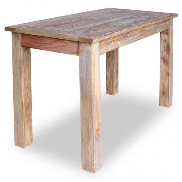 Mesa de comedor de madera maciza reciclada 120x60x77 cm M 2