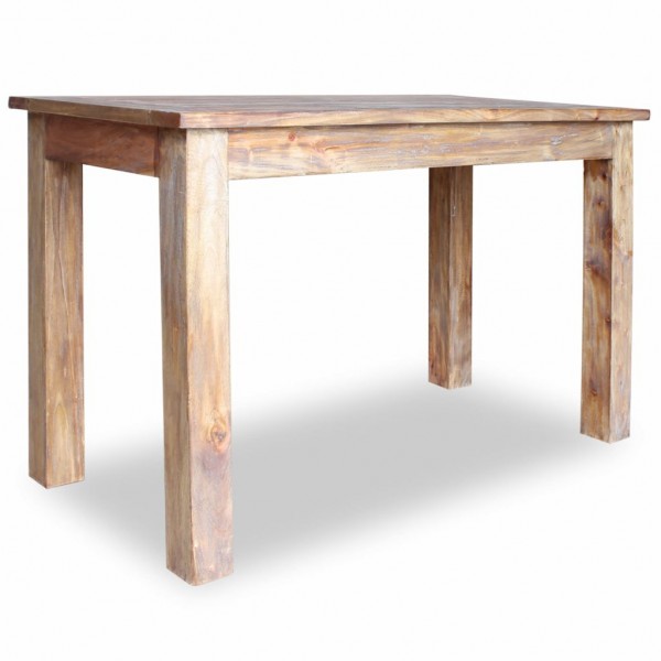 Mesa de comedor de madera maciza reciclada 120x60x77 cm M 3