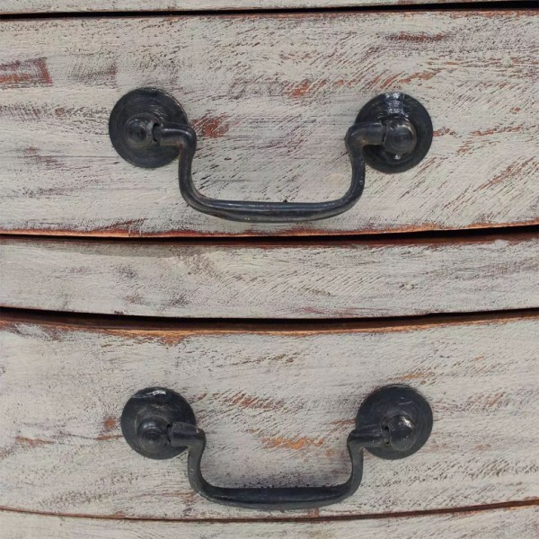 Mesa de cabeceira em madeira de mogno maciça 48x35x64 cm M 2