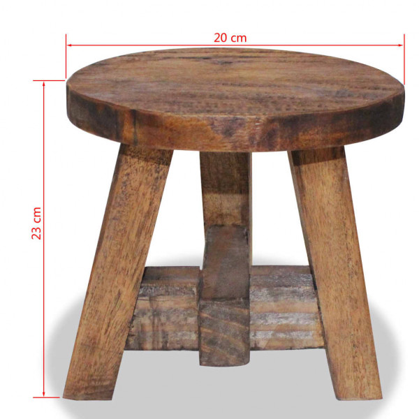 Taburete de madera maciza reciclada M 3