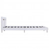 Estrutura de cama c/ LEDs 180x200 cm couro artificial branco 5