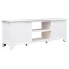 Mueble para TV madera maciza de paulownia blanco 108x30x40 cm 2