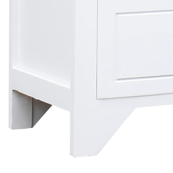 Móvel de TV 108x30x40 cm madeira paulownia maciça branco M 6