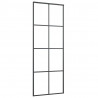 Puerta corredera vidrio ESG y aluminio negro 76x205 cm 3