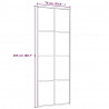 Puerta corredera vidrio ESG y aluminio negro 76x205 cm 5