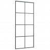 Puerta corredera vidrio ESG y aluminio negro 90x205 cm 3
