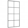 Puerta corredera vidrio ESG y aluminio negro 102.5x205 cm 2