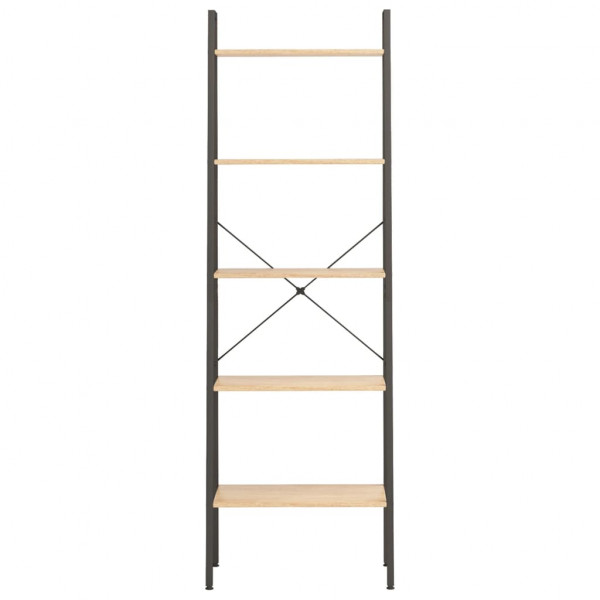 Estante de pé 5 prateleiras 56x35x174 cm castanho-claro e preto M 3