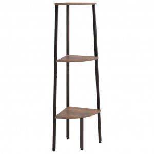 Estante canto 3 prat. 45.5x31.5x120 cm castanho-escuro/preto H