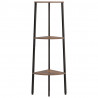 Estante canto 3 prat. 45.5x31.5x120 cm castanho-escuro/preto 3