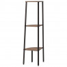 Estante canto 3 prat. 45.5x31.5x120 cm castanho-escuro/preto 5