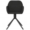 Cadeiras de jantar giratórias 2 pcs veludo preto 4