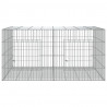 Jaula para conejos 2 paneles hierro galvanizado 110x79x54 cm 3