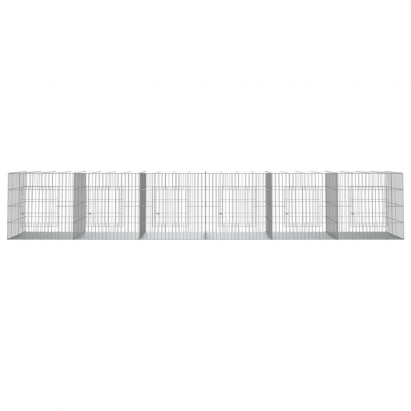 Jaula para conejos 6 paneles hierro galvanizado 327x79x54 cm M 3