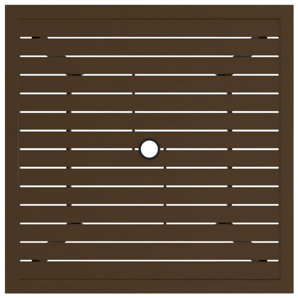 Mesa de jardim 81.5x81.5x72 cm aço castanho M 3