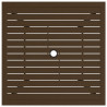 Mesa de jardim 81.5x81.5x72 cm aço castanho 3