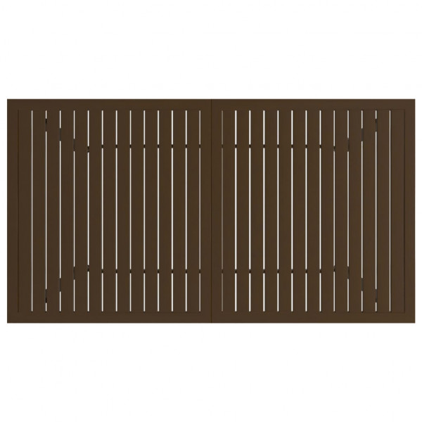 Mesa de jardim 140x80x72 cm aço castanho M 4