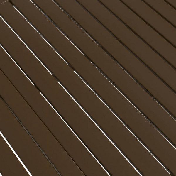 Mesa de jardín de acero marrón 140x80x72 cm M 5