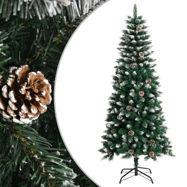Árbol de Navidad artificial con soporte PVC verde 150 cm D