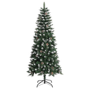 Árbol de Navidad artificial con soporte PVC verde 150 cm H