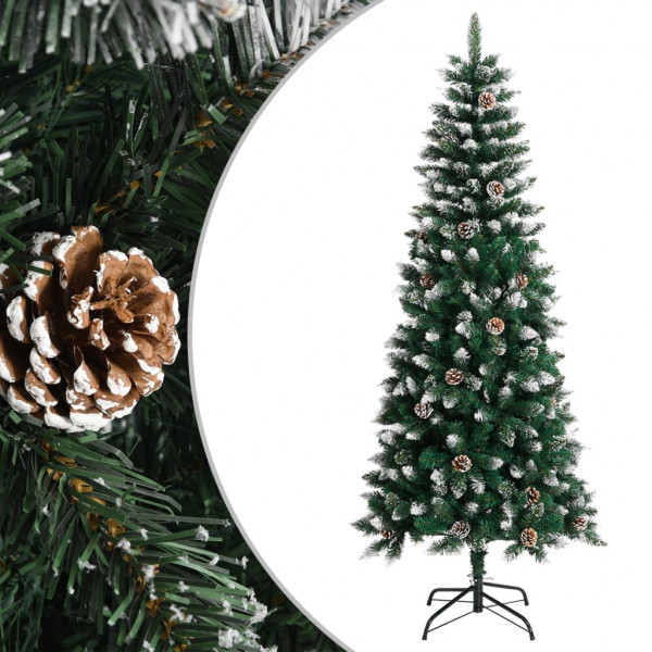 Árbol de Navidad artificial con soporte PVC verde 180 cm D