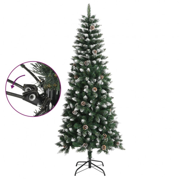 Árvore de Natal artificial com suporte 180 cm PVC verde M 3