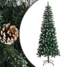 Árbol de Navidad artificial con soporte PVC verde 210 cm 1