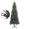 Árbol de Navidad artificial con soporte PVC verde 210 cm 3